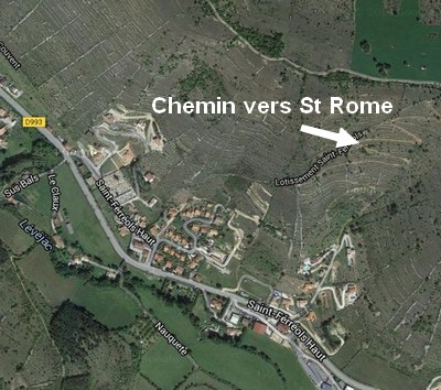 Saint Rome de Tarn 12490 circuit des Pins vers St Rome plan