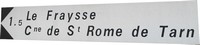 Saint Rome de Tarn 12490 le Fraysse plaque