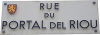 Saint Rome de Tarn 12490 rue Portal del Riou plaque