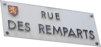 Saint Rome de Tarn 12490 rue des Remparts plaque