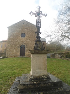 Saint Rome de Tarn 12490 St Clément église croix